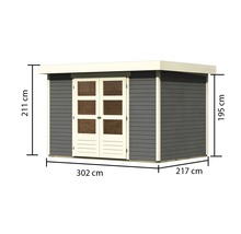 Gartenhaus Karibu Kodiak 4 330 x 238 cm terragrau