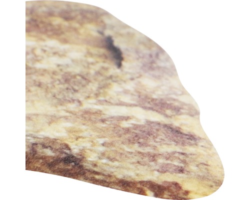 Découpe d''une plaque avec décor en pierre