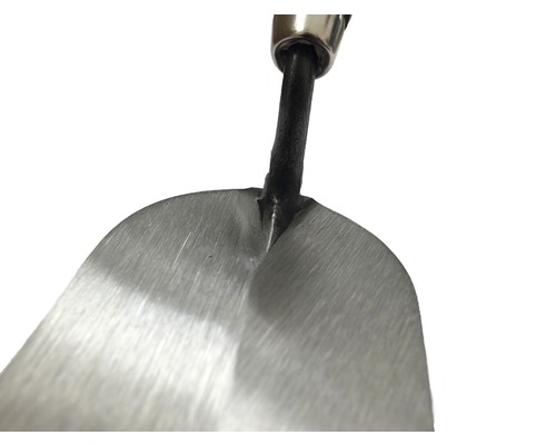 Détail d''une truelle de maçon en métal