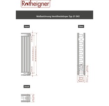 Ventilheizkörper Rotheigner 6-fach Typ EKE 600x400 mm-thumb-1