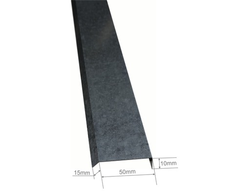 Metallkantung mit den Maßen 15 mm, 50 mm und 10 mm