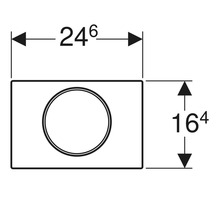 Dessin technique d''un lavabo avec des indications de dimension.