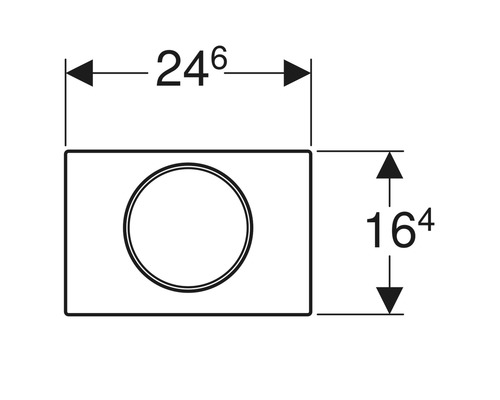 Dessin technique d''un lavabo avec des indications de dimension.