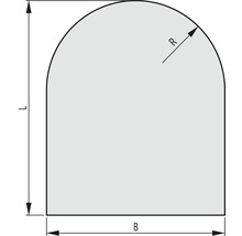 Abbildung der Form eines Dachkuppel-Dichtungsprofils mit Maßangaben