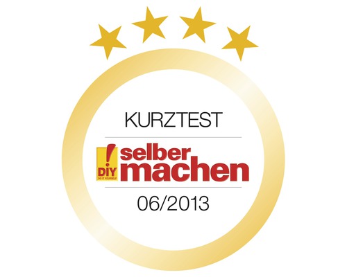 Kurztest Siegel mit vier Sternen und Selber Machen Logo