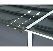 Gerätehaus Palram – Canopia Pent mit Fußboden 117,5 x 175 cm grau