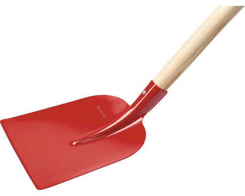 Spaten mit Holzstiel und Stahlblatt