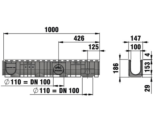 Dimensions d''un caniveau de drainage