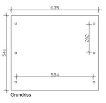 Plan avec dimensions 635, 541, 554 et 202