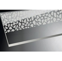 Paroi de douche à l'italienne Breuer Entra 120 cm butée à gauche décor Terrazzo blanc profilé couleur noir-thumb-4