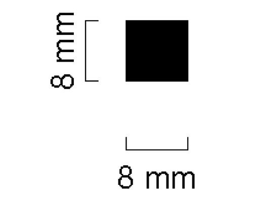 Carré d''une dimension de 8 millimètres