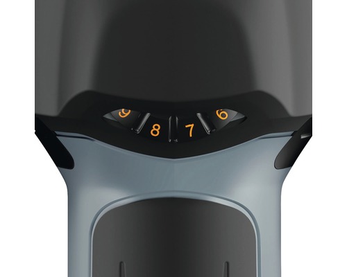 Detailaufnahme eines Trimmers mit Drehregler für Schnittlängen von sechs bis neun Millimetern.