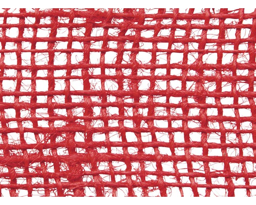 Gros plan d''un tissu de jute rouge