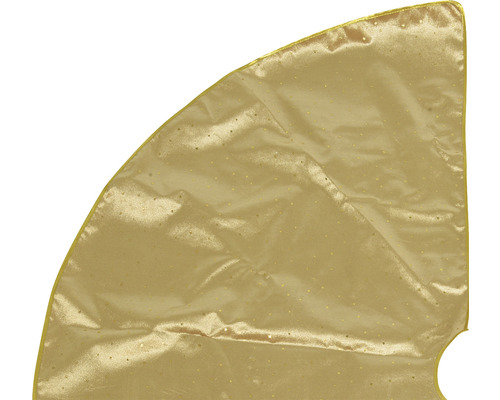 Dessous de sapin de Noël doré avec décorations