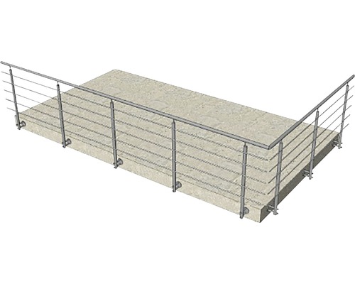 Geländer mit Edelstahlseilen für den Außenbereich