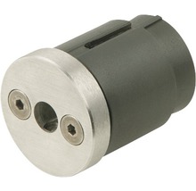 Metallzylinder mit zwei Schrauben und einer Öffnung