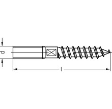 Stockschraube 4x20 mm galv. verzinkt, 100 Stück-thumb-1