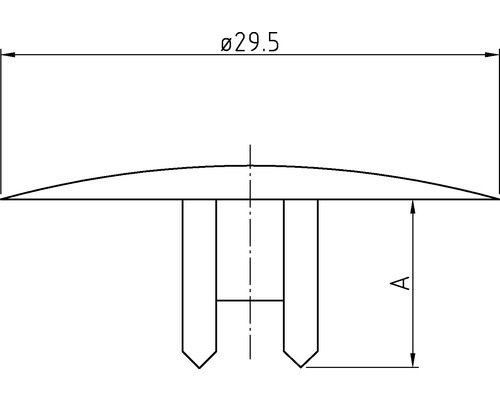 Dessin technique d''un bouchon d''obturation avec des dimensions de 29,5 mm de diamètre