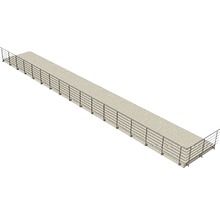 Lange Betonbrücke mit Geländer