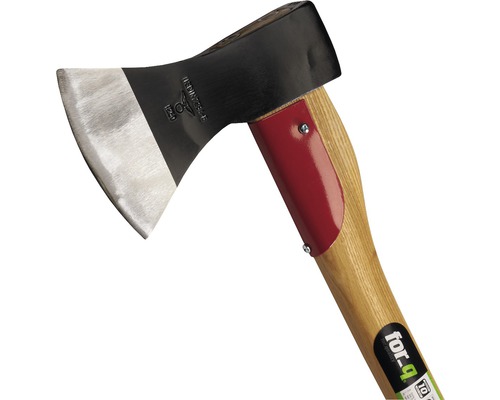 Hache à fendre avec manche en bois et protège-lame