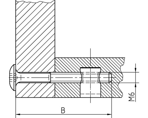 Dessin technique d''un assemblage vissé avec indications de dimensions