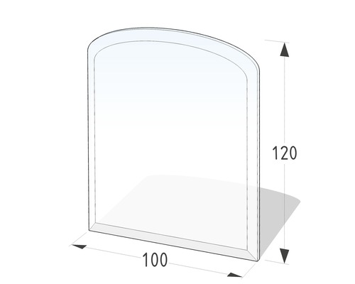 Plaque de verre pour cheminée Protecteur De Sol hexagonale 80x50