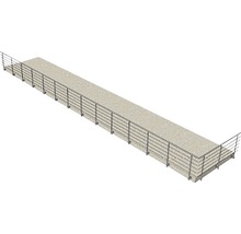 Lange Steinrampe mit Geländer