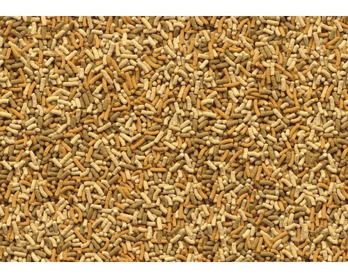 Nahaufnahme von Fischfutterpellets