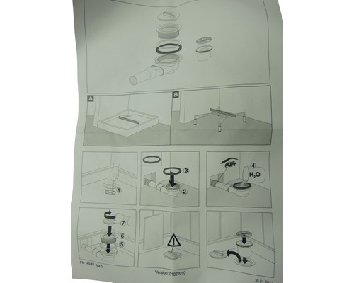 Instructions de montage pour un siphon de douche