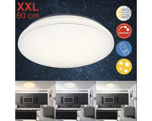 XXL Deckenleuchte mit Farbwechsel, Dimmfunktion und Fernbedienung