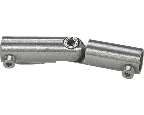 Rohrverbinder mit Winkel aus Edelstahl