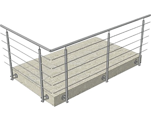 Balkongeländer aus Edelstahl mit waagerechten Füllstäben