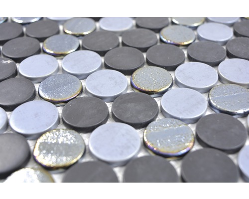 Carreaux de mosaïque en verre de forme ronde