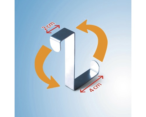 Accroche-porte avec des dimensions de 2 cm et 4 cm