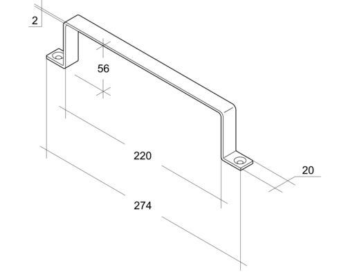 Dessin technique d''une poignée avec dimensions