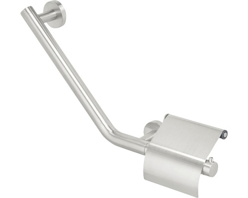 Toilettenpapierhalter mit Haltegriff aus Edelstahl