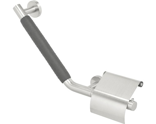 Haltegriff mit Toilettenpapierhalterung aus Edelstahl