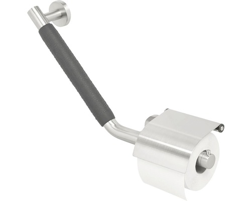 Toilettenpapierhalter mit Haltegriff aus Edelstahl