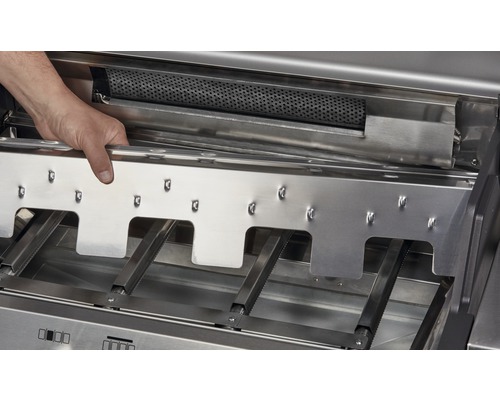 Gril intégré avec composants en acier inoxydable