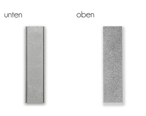 Abbildung von oben und unten einer Stele