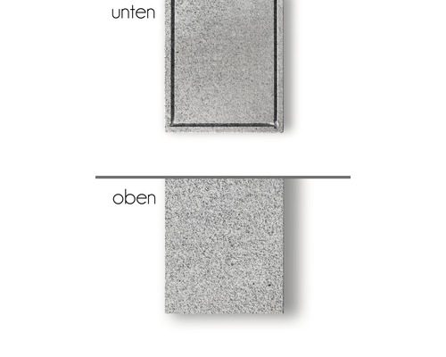 Betonplatte mit glatter Oberfläche und Fase