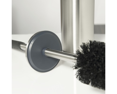 Brosse de toilette avec récipient en acier inoxydable