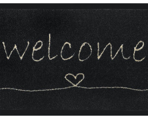Paillasson avec l''inscription Bienvenue et un coeur