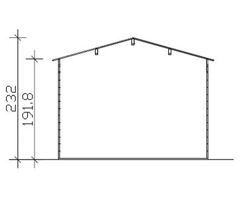Schéma en coupe d''une vue de bâtiment avec indications de hauteur