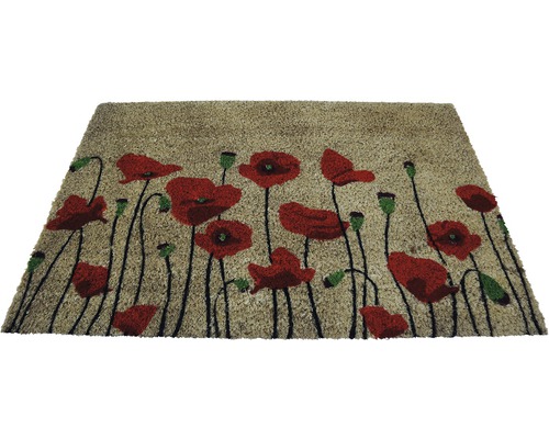 Paillasson motif coquelicots