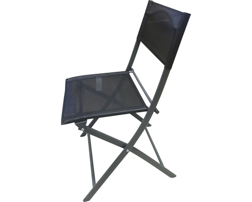 Chaise pliante avec assise et dossier en textile