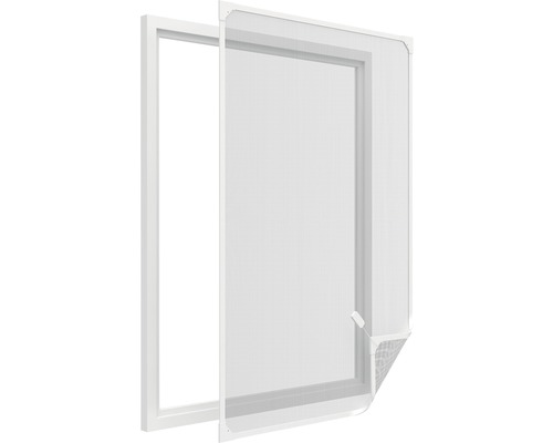 Moustiquaire home protect fenêtre à cadre magnétique avec protection solaire sans perçage blanc 120x140 cm