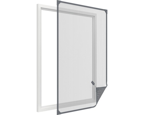 Insektenschutz home protect Magnet-Rahmenfenster ohne Bohren anthrazit 100x120 cm