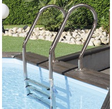 Edelstahltreppe für Schwimmbecken mit drei Stufen