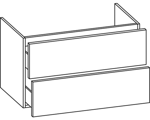 Meuble sous-lavabo avec deux tiroirs